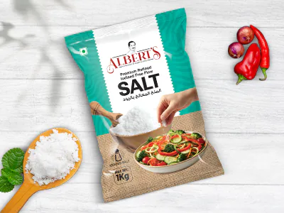 Salt package design for Albert & Sons, Ernakulam food packaging design